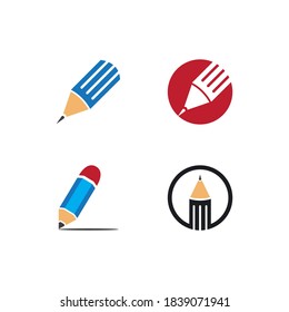 Pencil logo vector icon design