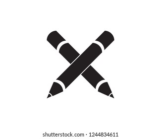pencil logo vector icon template Illustration
