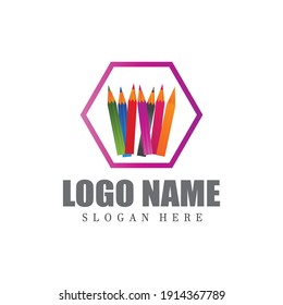 pencil logo vector icon template Illustration