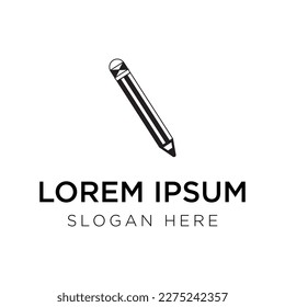 pencil logo vector illustration on white background