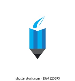pencil logo vector template design