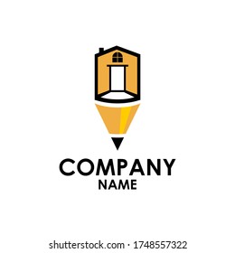 pencil logos and combinations with home