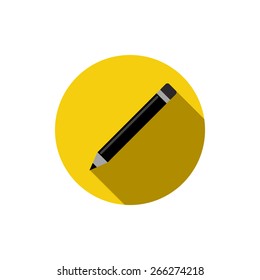 pencil with long shadows