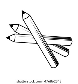 pencil make up design isolated