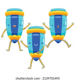 Pencil Mascot in Cartoon Style