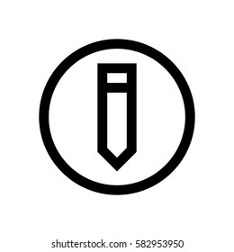 Pencil mini line, icon, background and graphic. The icon is black and white, linear  flat, vector, pixel perfect, minimal, suitable for web and print. 