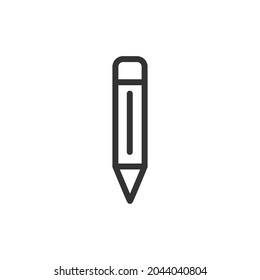 Pencil minimal line icon. Web stroke symbol design. Pencil sign isolated on a white background. Premium line icon.