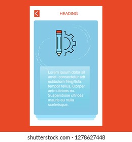 Pencil  mobile vertical banner design design. Vector