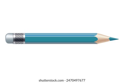 Pencil mockup realistic. Colored wooden graphite pencil. School office stationery, creative design vector bright item