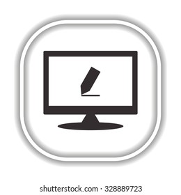 pencil.  Modern design flat style icon