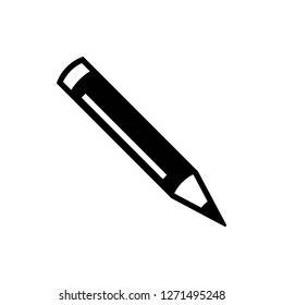 Pencil monochrome icon EPS 10 - vector
