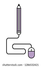 pencil with mouse
