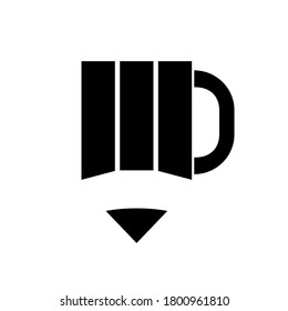 Pencil mug creative logo concept