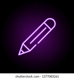 pencil neon icon. Elements of construction set. Simple icon for websites, web design, mobile app, info graphics