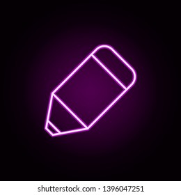pencil neon icon. Elements of education set. Simple icon for websites, web design, mobile app, info graphics