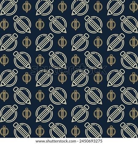 Pencil notable trendy multicolor repeating pattern vector illustration background design