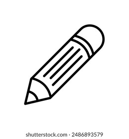 pencil, note, drawing - vector icon