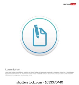 Pencil and note icon Hexa White Background icon template