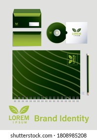 lápiz y bloc de notas para elementos de identidad de marca en empresas diseño de ilustraciones vectoriales