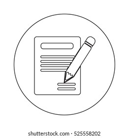 pencil Notebook icon illustration design