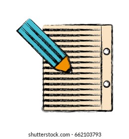 pencil and notebook page icon