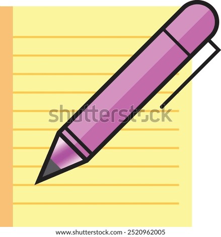 A pencil and notepaper icon design