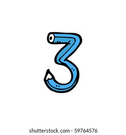 pencil number three cartoon
