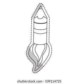pencil office equipment icon over white background. vector illustration