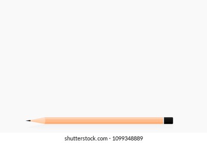 Pencil on copy space background illustration vector