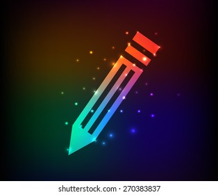 Pencil on dark background