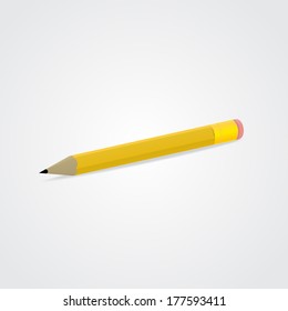 Pencil on the gray background