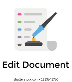 Pencil on a page depicting document edited 