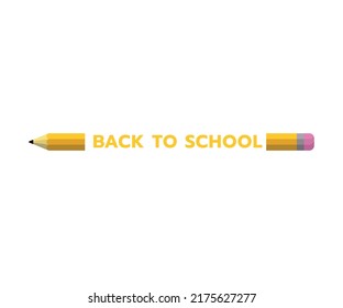 Pencil On White Backgroud Back To School