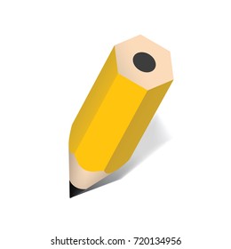 Pencil on white background