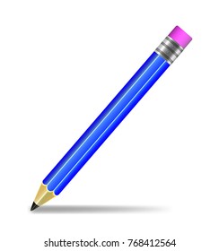pencil on white background isolated