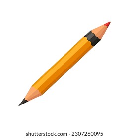 pencil on white background, sharp and creative icon isolated