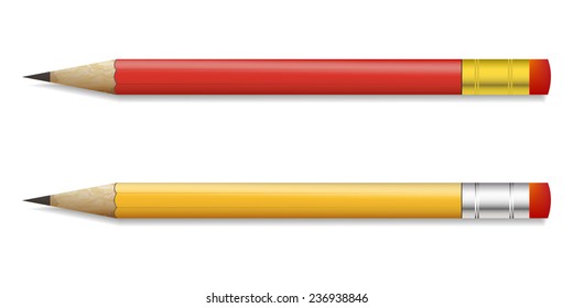 Pencil on a white background/vector illustration