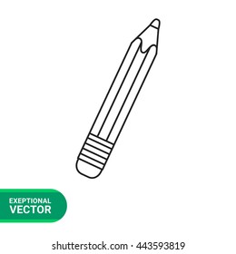 Pencil Outline Stock Vector (Royalty Free) 613924484 | Shutterstock