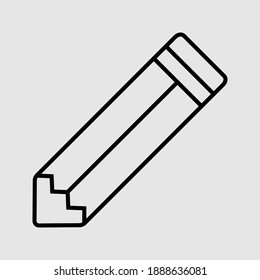 pencil outline icon isolated vector illustration