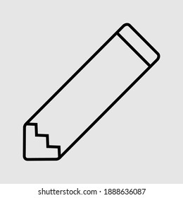 pencil outline icon isolated vector illustration