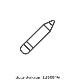 Pencil outline icon. linear style sign for mobile concept and web design. Crayon simple line vector icon. Symbol, logo illustration. Pixel perfect vector graphics