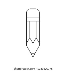 Pencil outline icon. Little stub