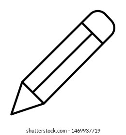 pencil in outline icon vector