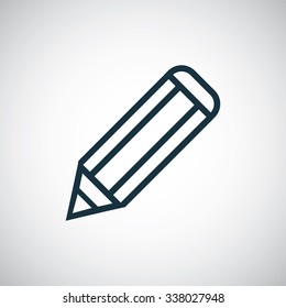 pencil outline, thin, flat, digital icon for web and mobile
