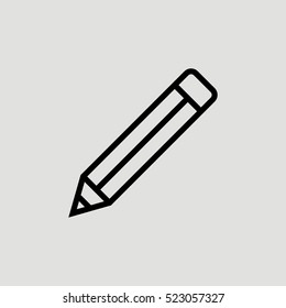 Pencil Outline Vector Icon