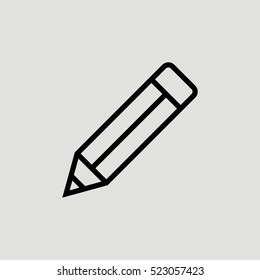 Pencil Outline Vector Icon