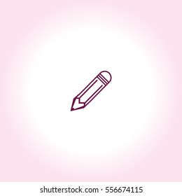 Pencil Outline Vector Icon.