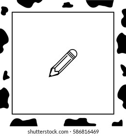 Pencil Outline Vector Icon.