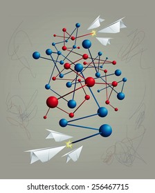 Pencil and Paper Games vector illustration
