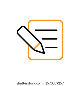 pencil and paper icon design template